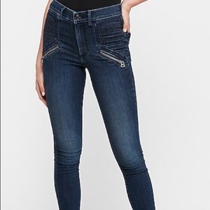 High Waisted Moto Jegging